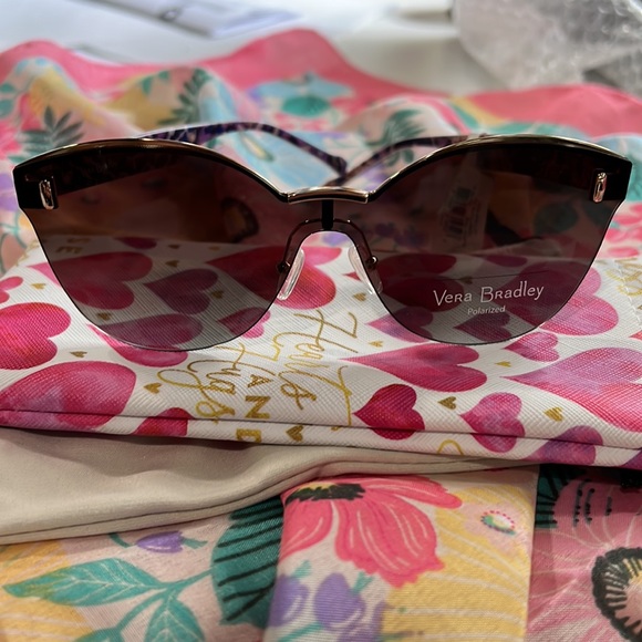 NEW Vera Bradley’s polarized rimless sunglasses with case